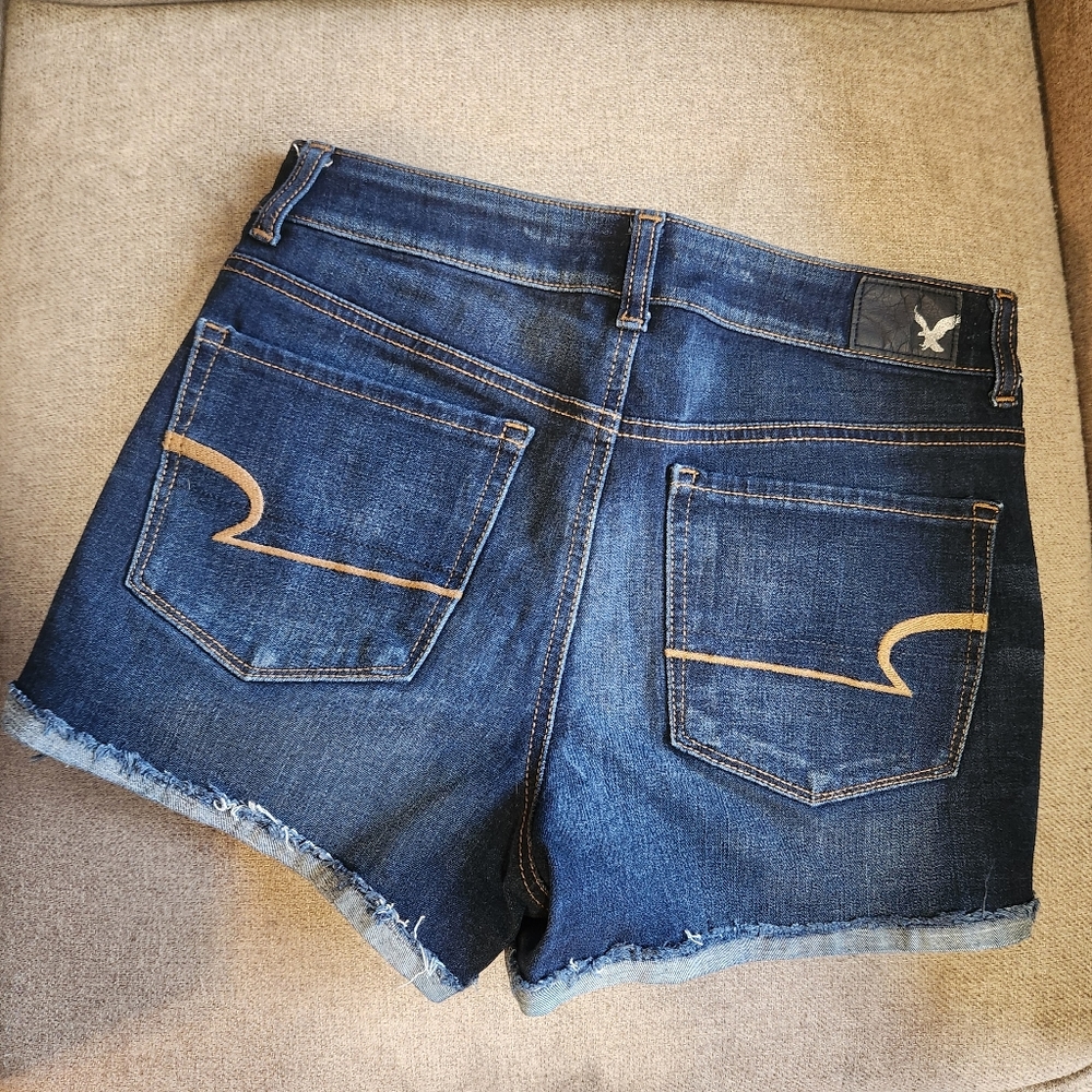 AE Hi-Rise Shortie Indigo Blue Size 6